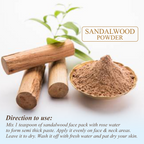 Nuerma Science Sandalwood(Chandan)  Powder for De Tan, Glowing skin & Ageing Marks | Grocsy