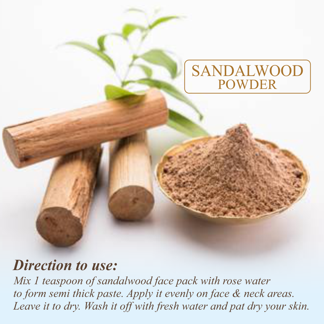 Nuerma Science Sandalwood(Chandan)  Powder for De Tan, Glowing skin & Ageing Marks | Grocsy