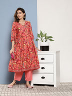 InWeave Women's Camellia V Neck Kurta Set | Grocsy