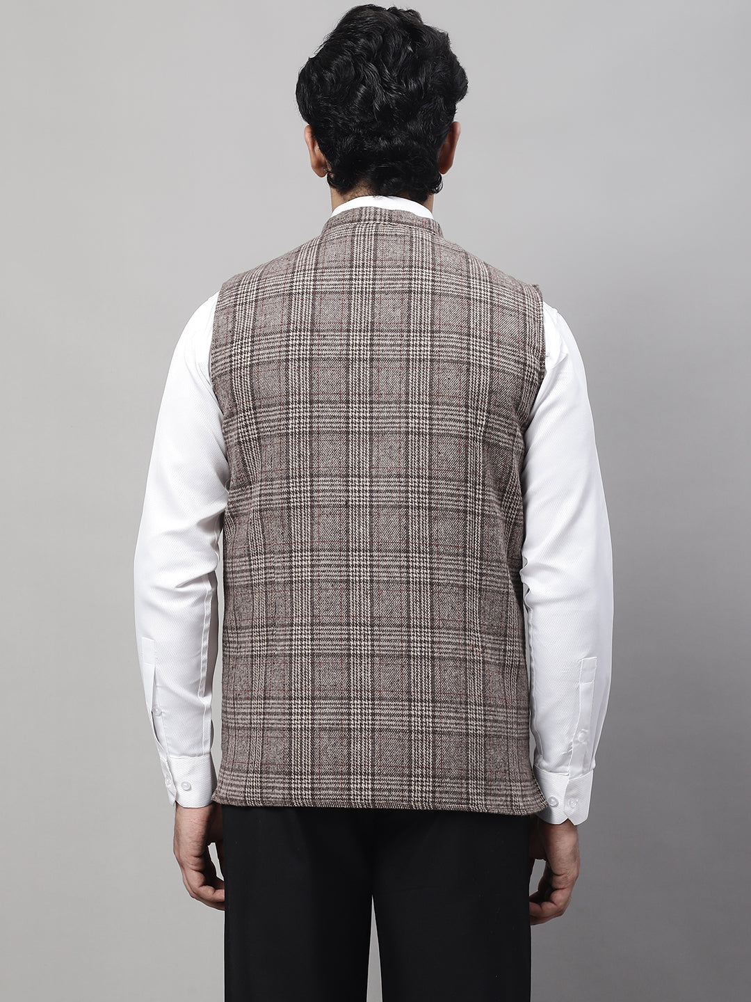 Even Apparels Men's Beige Pure Wool Nehru Jacket | Grocsy