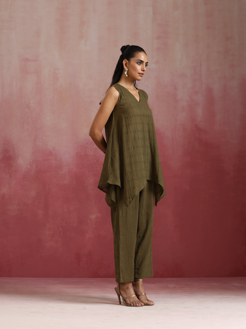 trueBrowns Olive Cotton Dobby Dobby Co-ord set | Grocsy