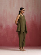 trueBrowns Olive Cotton Dobby Dobby Co-ord set | Grocsy