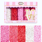 Confect Valentine Sprinkles | 04 Edible Decoration for Baking & Dessert | Grocsy