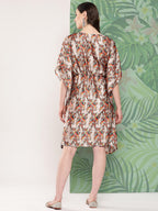 InWeave Women's Elegant Bird Print Kaftaan | Grocsy