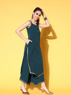 Ahalyaa Women Gotta Patti Kurta with Palazzos & With Dupatta | Grocsy