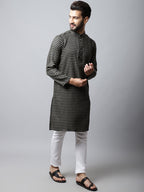 Even Apparels Brown Pure Cotton Kurta With Band Collar | Grocsy