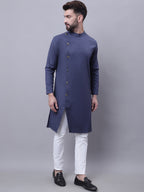 Even Apparels Grey Sherwani Kurta With Asymetrical Cut | Grocsy