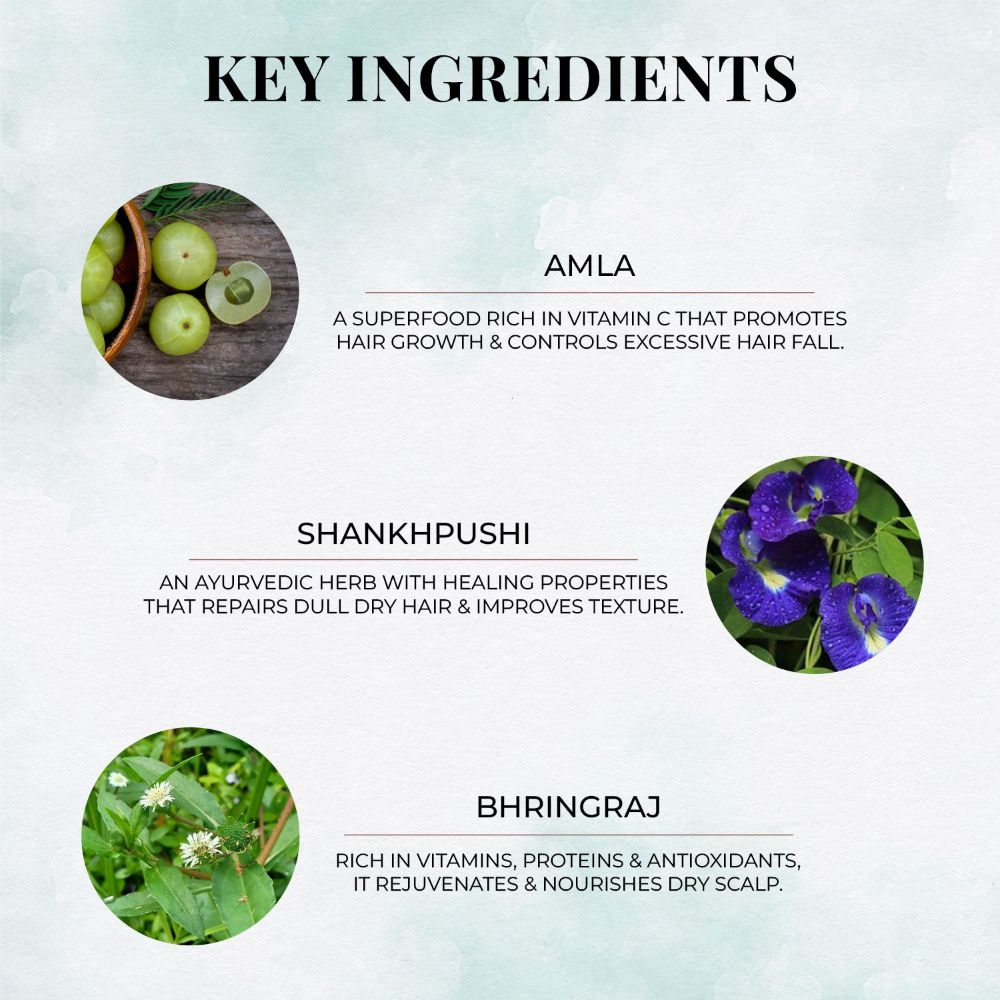 Just Herbs Moisturising Hair Mask with Amla and Shankhpushpi | Grocsy