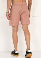 Fabmade Men’S Peach Linen Shorts | Grocsy