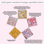 Confect Girls Baby Shower Sprinkles | Edible Sprinkles | Mix Silver, Gold & Blush pink Sprinkles | Grocsy