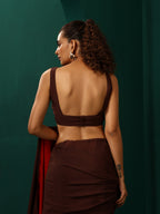 trueBrowns Cola Muslin Silk Scoop Neck Sleeveless Blouse | Grocsy