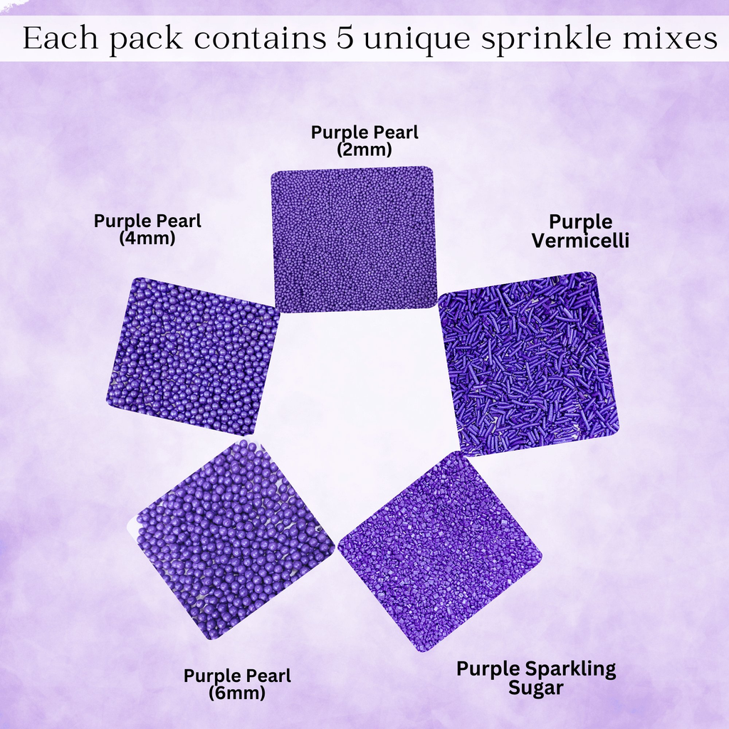 Confect Sprinkles for Cakes & Cupcakes Decoration | USP-1(Purple) | Grocsy