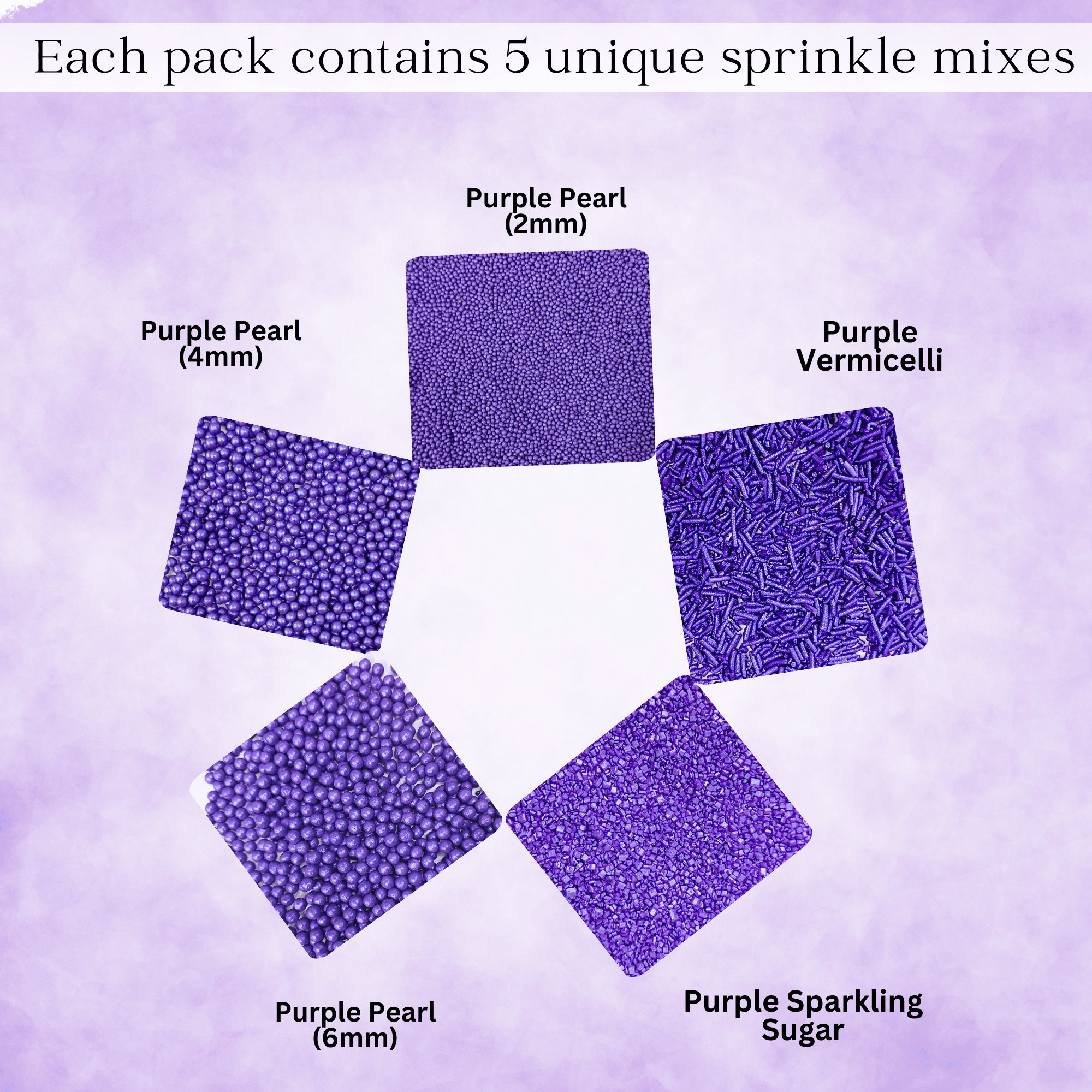 Confect Sprinkles for Cakes & Cupcakes Decoration | USP-1(Purple) | Grocsy