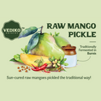 Vediko Origins Raw Mango Pickle | Grocsy