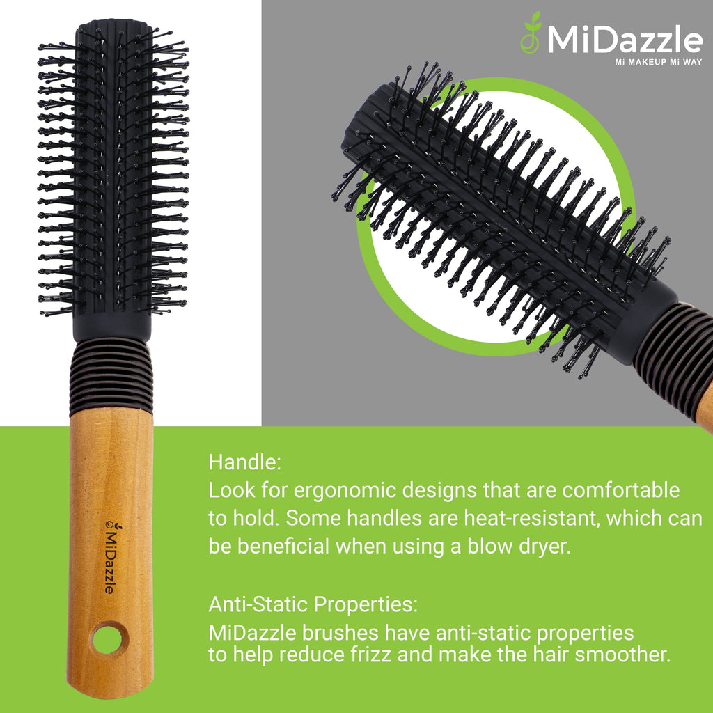 MiDazzle Hair Brush (Wooden) MIHB0037 | Grocsy