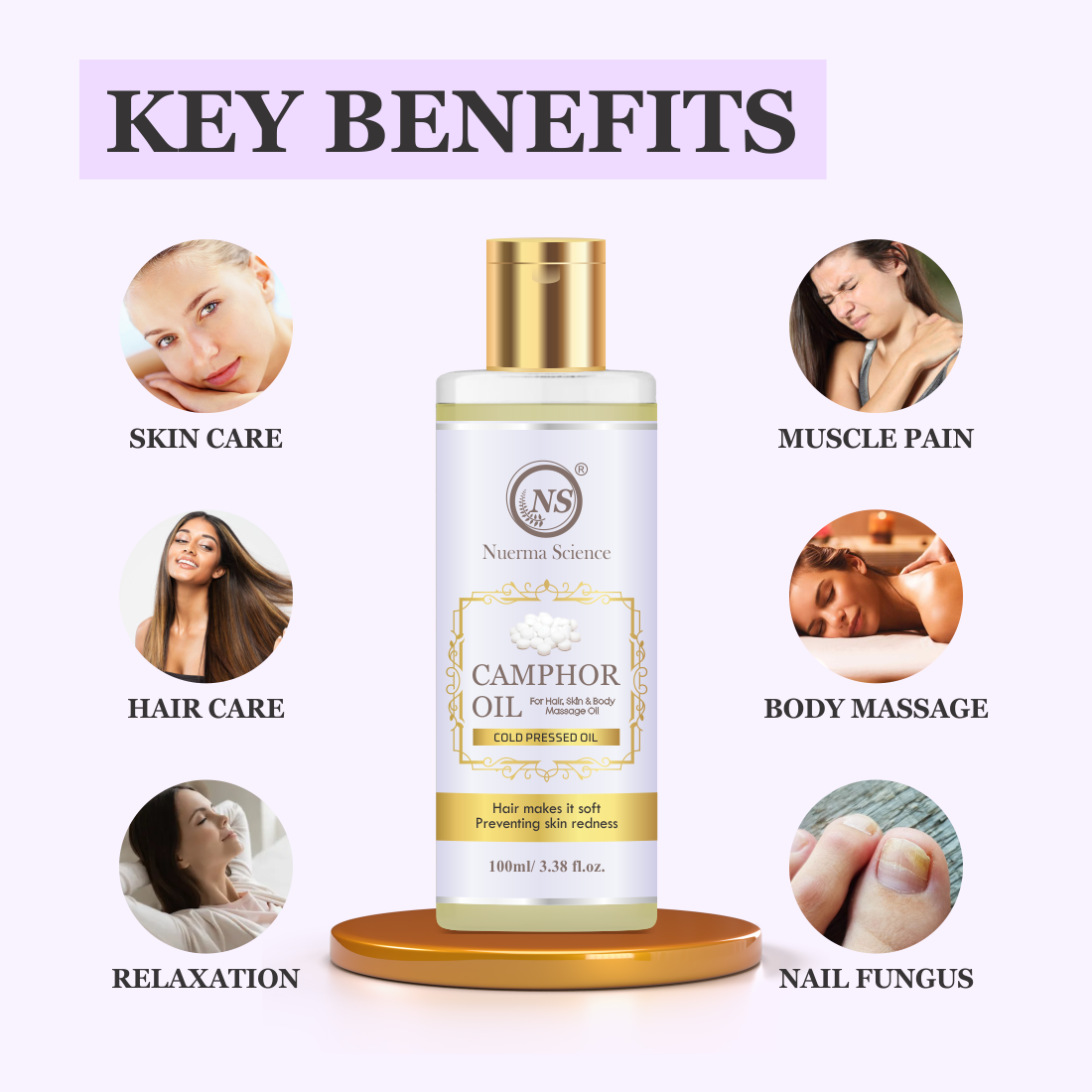 Nuerma Science Camphor (Kapoor) Oil | Grocsy