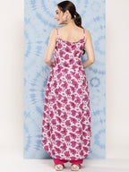 InWeave Women's Pink Fuchsia Japanese Art Strappy Set | Grocsy