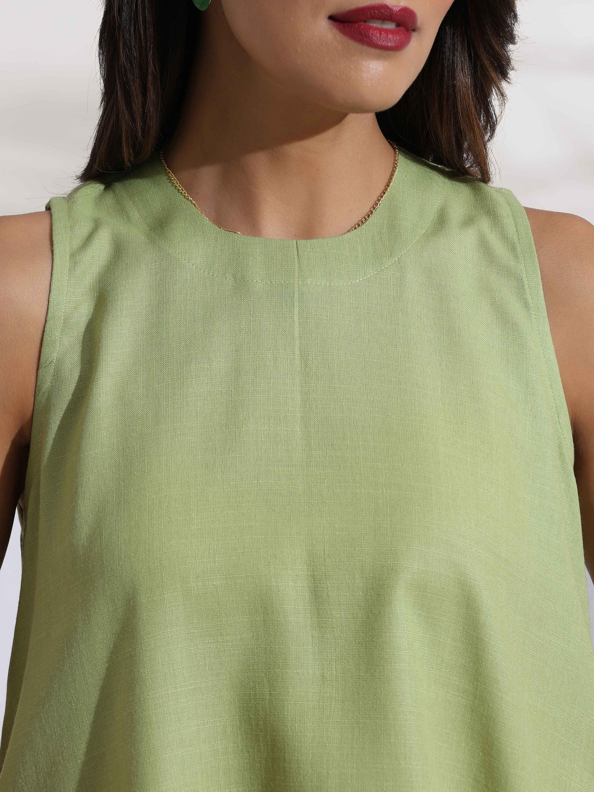 trueBrowns Green Slub Co-ord Set | Grocsy