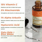 Velleja 15% Vitamin C Brightening Serum | Advanced Dark Spot & Pigmentation Corrector | Grocsy