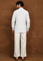 Fabmade Drift Pinstripe Linen Co-Ord Set | Grocsy
