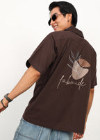 Fabmade Mocha Linen Shirt | Grocsy