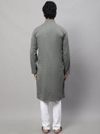 Even Apparels Multi Pure Cotton Kurta With Band Collar | Grocsy