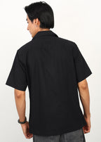 Fabmade Noir Linen Shirt | Grocsy