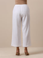 trueBrowns Cotton White Weave Pant | Grocsy