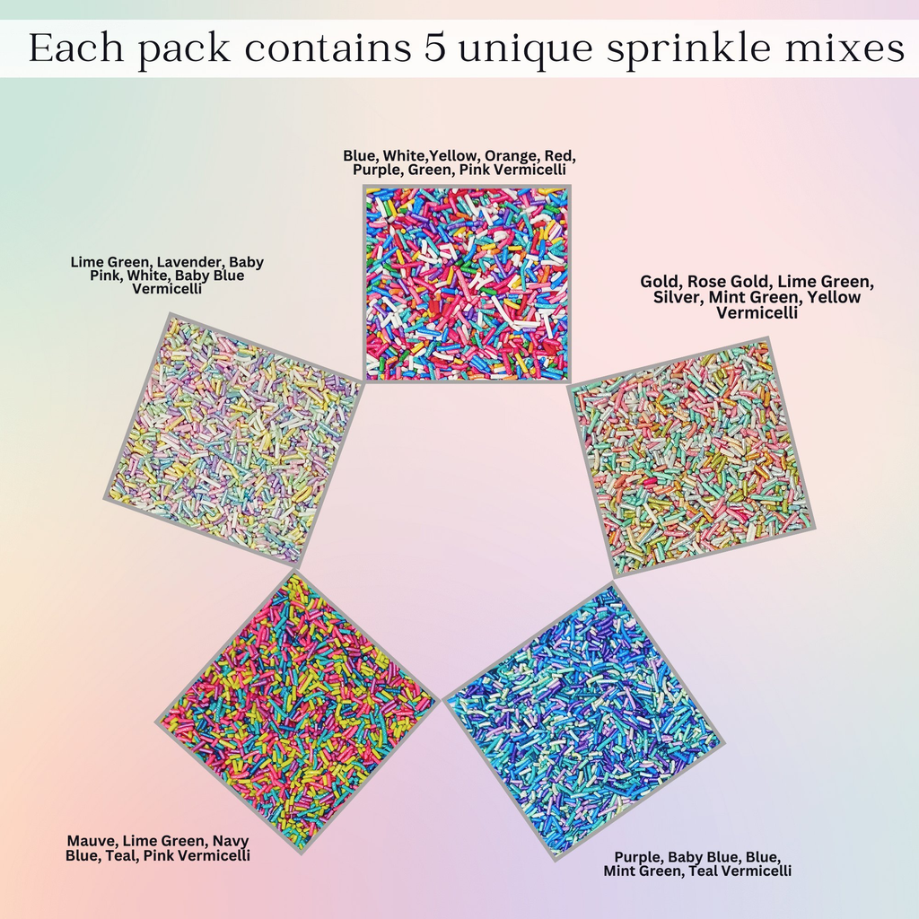 Confect Rainbow Magic Sprinkles | (01) Mix Colourful Sprinkles | Grocsy