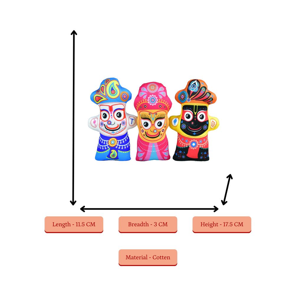 Sowpeace Stitched Cotton Jagannath Trio | Grocsy