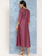 Ahalyaa Colourblocked Printed Wrap Ethnic Dress | Grocsy