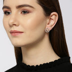 Premium Green With Gold-Polished Cz Hoop Earring For Women - Wahe Jewels - Swadesiicart