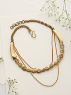 trueBrowns Brass Rose Layererd Necklace | Grocsy
