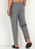 Fabmade Slate Grey Linen Pyjama | Grocsy