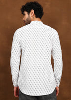 Fabmade Ivory Glyph Kurta Shirt | Grocsy