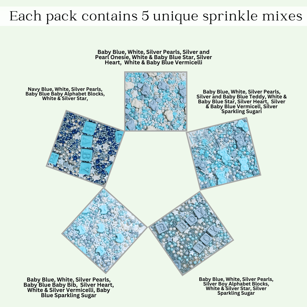 Confect Boys Baby Shower Sprinkles | Edible Sprinkles Assorted | Grocsy
