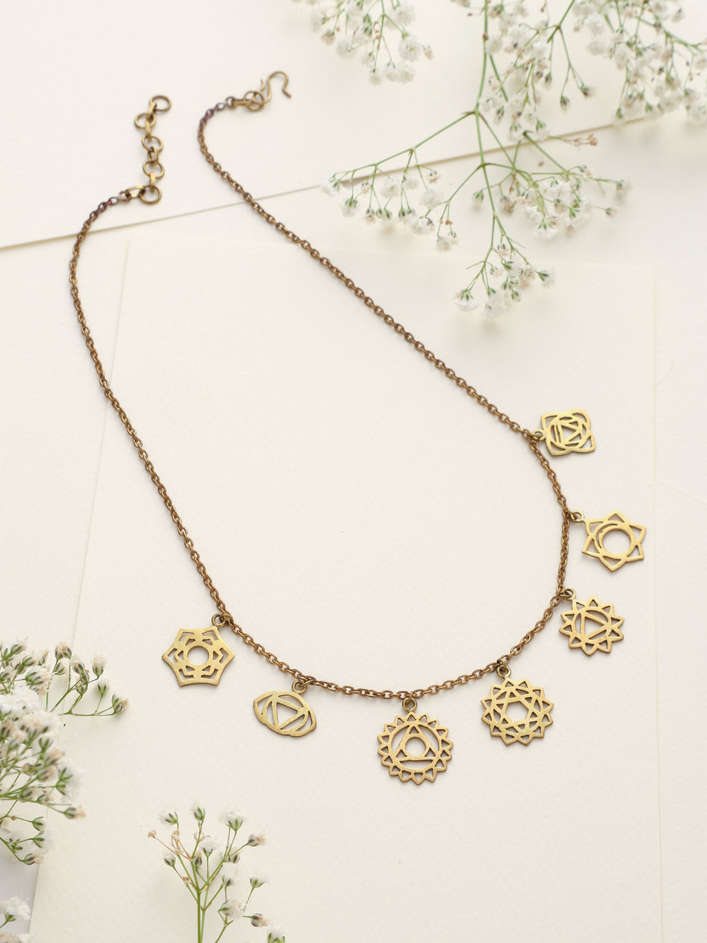 trueBrowns Brass Dangle Necklace | Grocsy