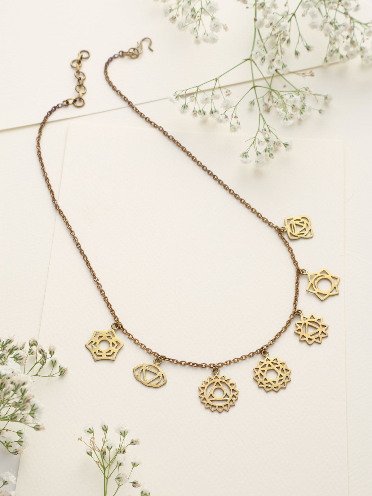 trueBrowns Brass Dangle Necklace | Grocsy