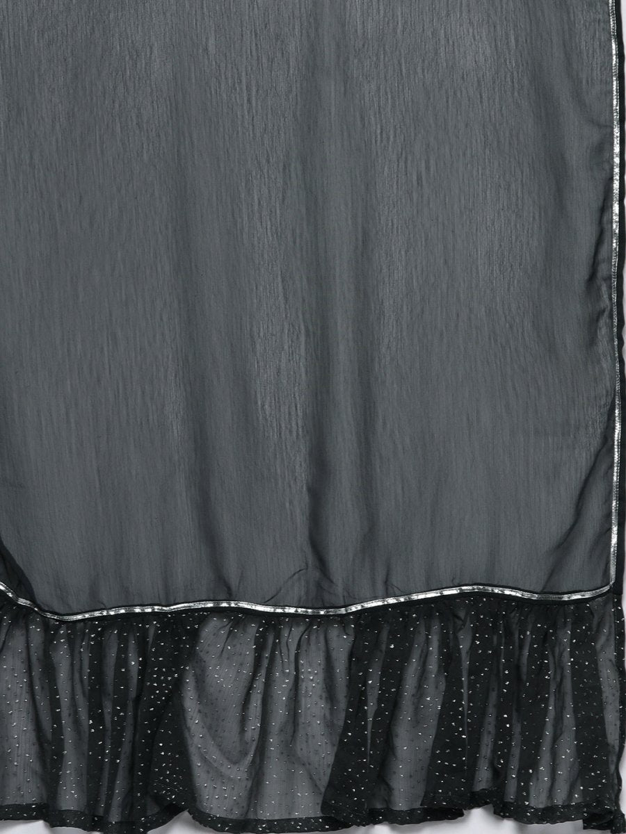Ahalyaa Printed Regular Gotta Patti Kurti With Sharara & Dupatta | Grocsy
