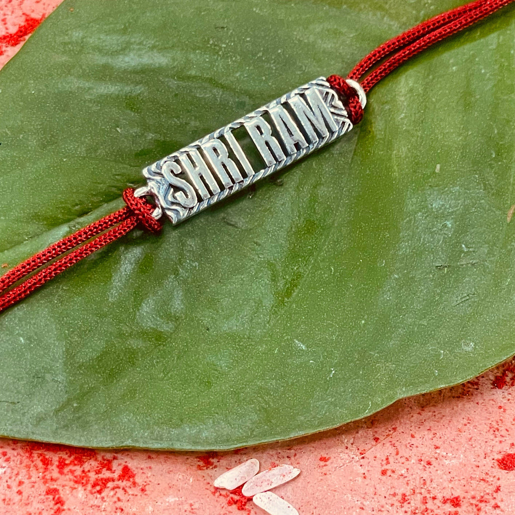 trueBrowns 925 Sterling Silver Shri Ram Thread Rakhi | Grocsy