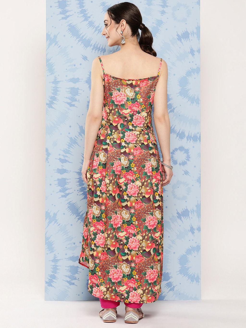 InWeave Women's Mutli Peacock Japanese Art Strappy Set | Grocsy