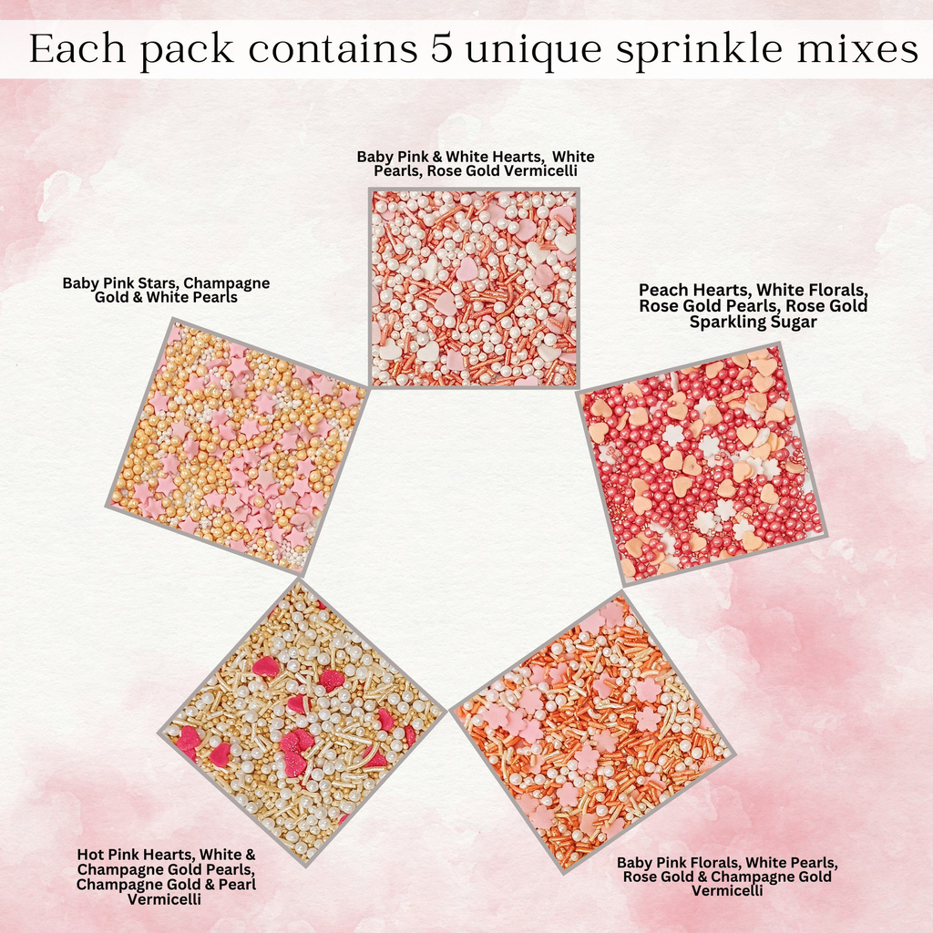 Confect Valentine Sprinkles | 09 Edible Decoration for Baking & Dessert | Grocsy