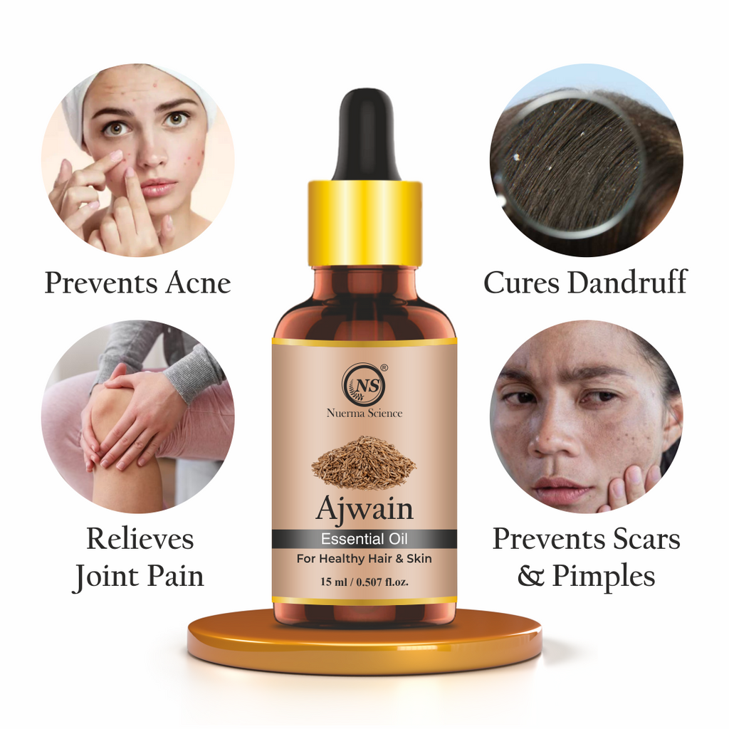 Nuerma Science Pure Ajwain  Essential Oil For Skin Care & Hair Care | Grocsy