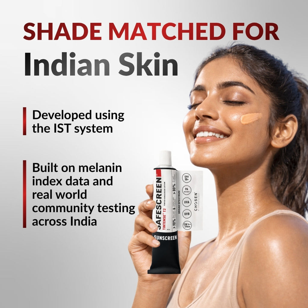 Chosen Tintense Buff Shade Tinted Mineral Sunscreen SPF 50+ Pa++++ 8-Hour Water Resistance, No White Cast | Grocsy