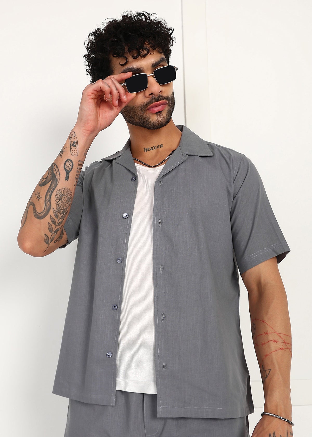 Fabmade Slate Ease Linen Co-Ord Set | Grocsy