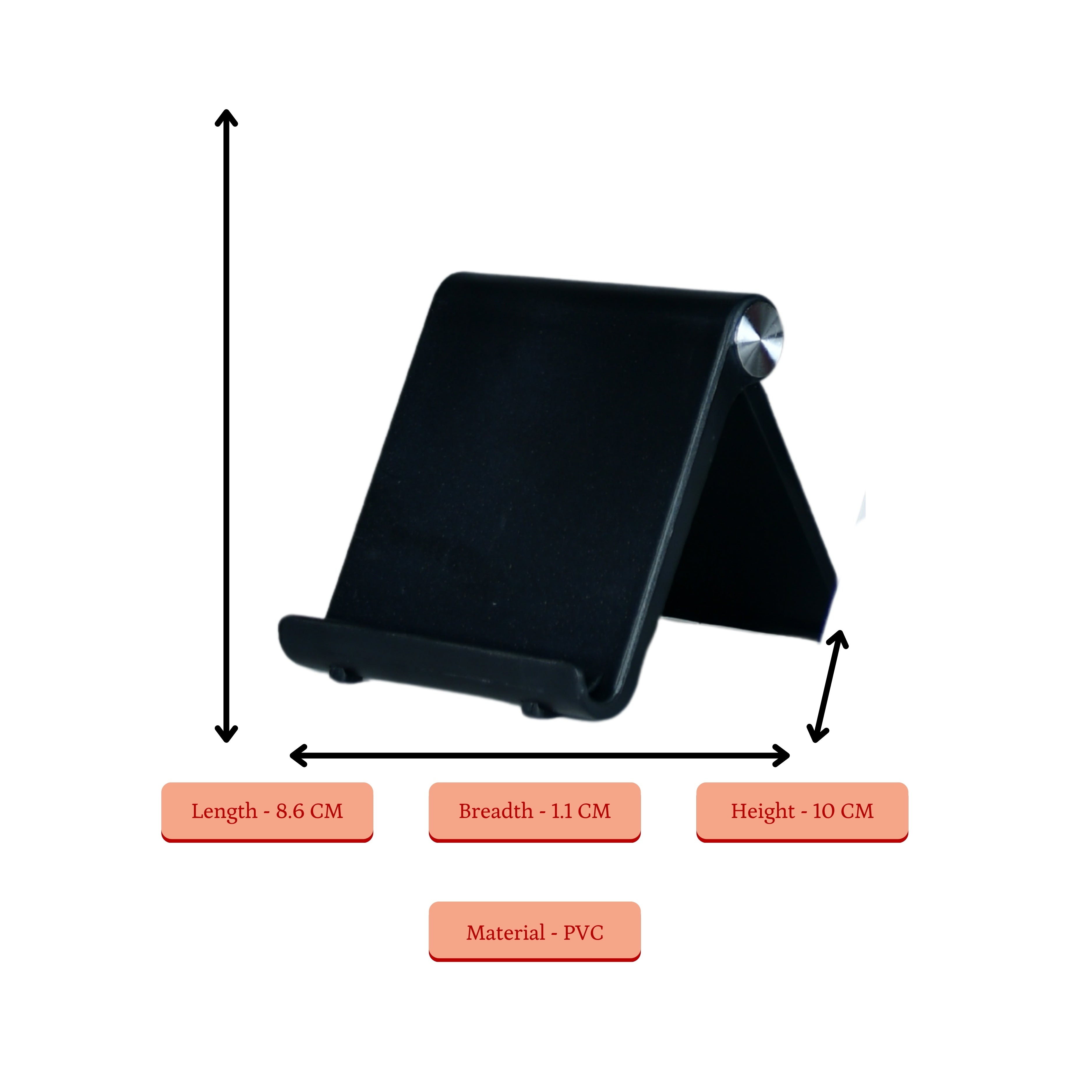 Sowpeace Trendy Adjustable Silver Tablet Stand with Black Hinges | Grocsy