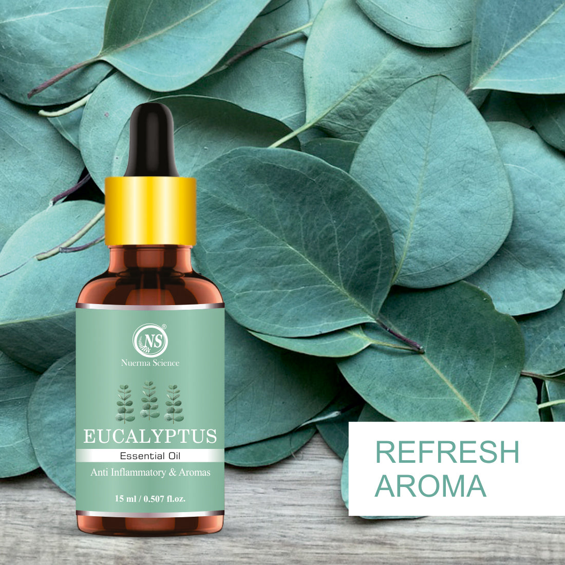 Nuerma Science Eucalyptus Essential Oil For Cold, Fresh Breathing & Joints Pain | Grocsy