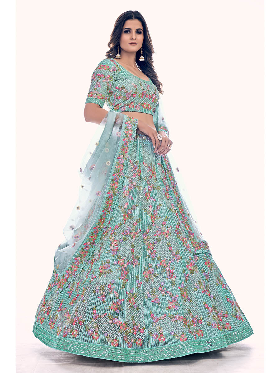 Myra Firozi Soft Net Embroidered Designer Lehenga Choli | Grocsy