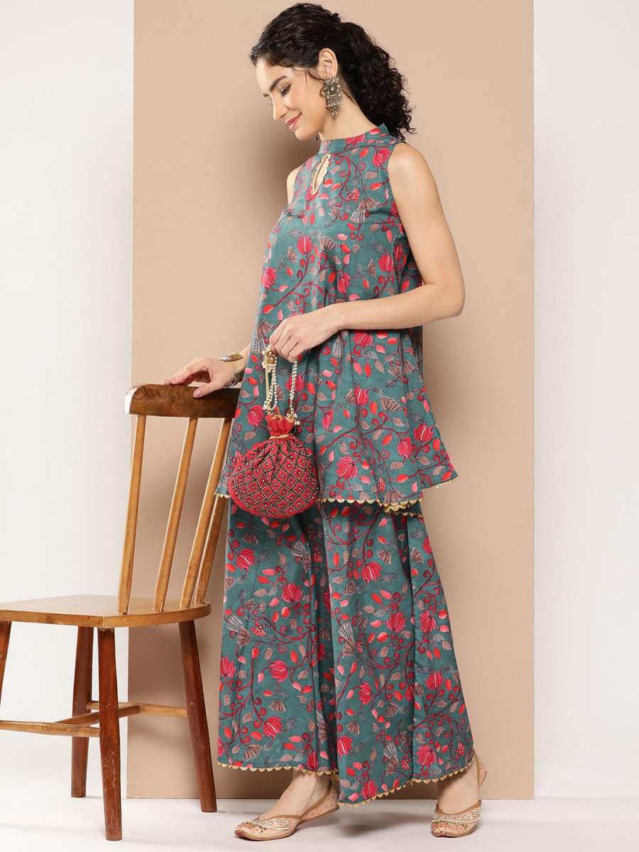 Ahalyaa Women Floral Printed Co-Ords | Grocsy