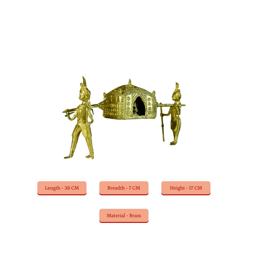 Sowpeace Brass Dhokra Art Wedding Palki: Elite Décor | Grocsy
